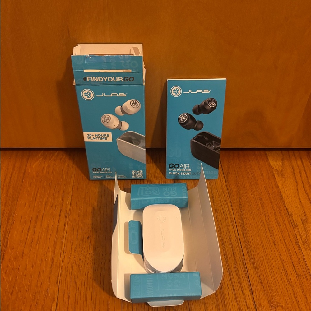 JLab GO Air True Wireless Earbuds - White NWT